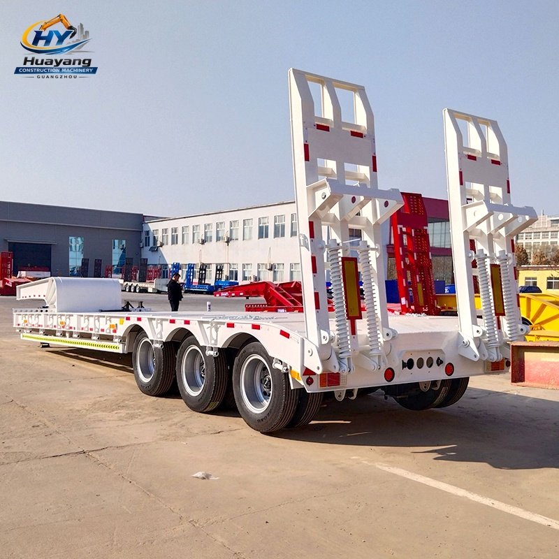 Previous Next 3 Axle 60 Tons Low Bed Semi-Trailer