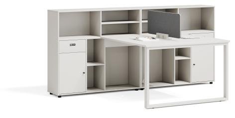 two-person financial desk