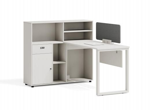 two-person financial desk