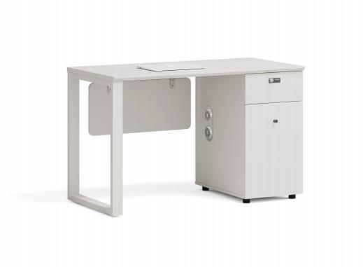 two-person financial desk
