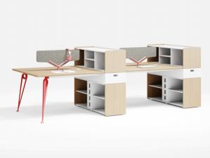 Four-person staff desk