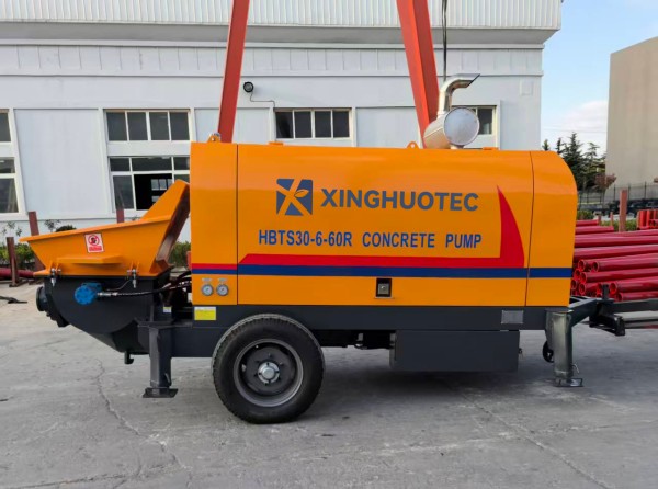 HBTS30-6-60R Concrete Trailer Pump Delivered to Colombia