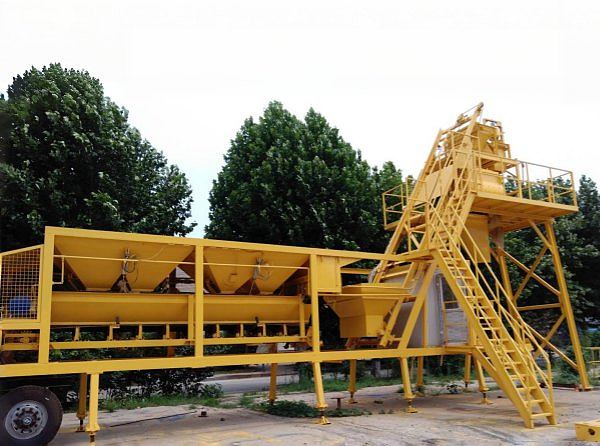 YHZS‑40 Mobile Concrete Batching Plant in Malaysia