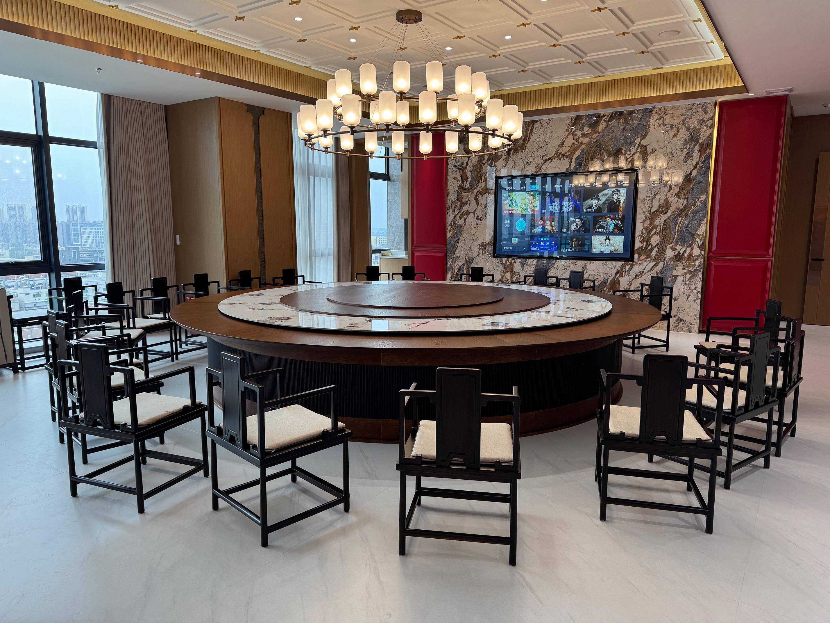 Solid wood dining table