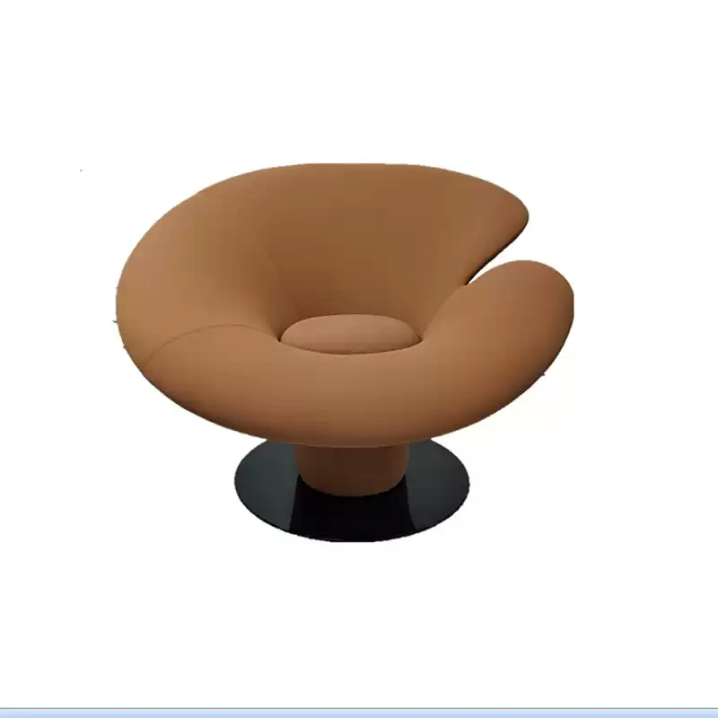 Italian designer fiberglass lounge chair - artistic lotus flower seat design for luxurious and comfortable relaxation - medicinal mushroom chair