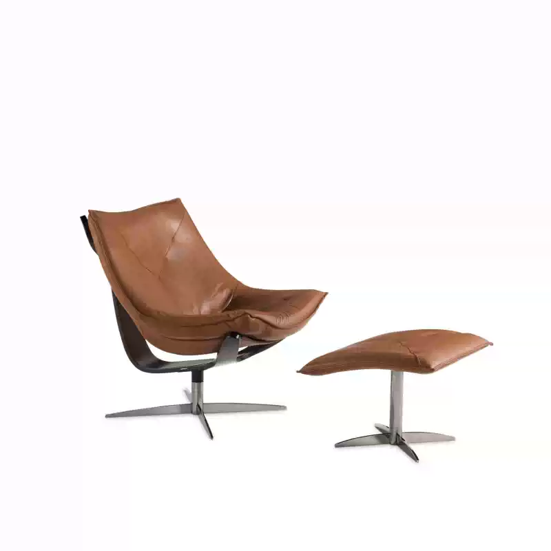 Designer Roche Bobois Lounge Chair Rotating Dolphin Armchair Hotel Rotating Model Room Chair Personalized Single Seater Chair