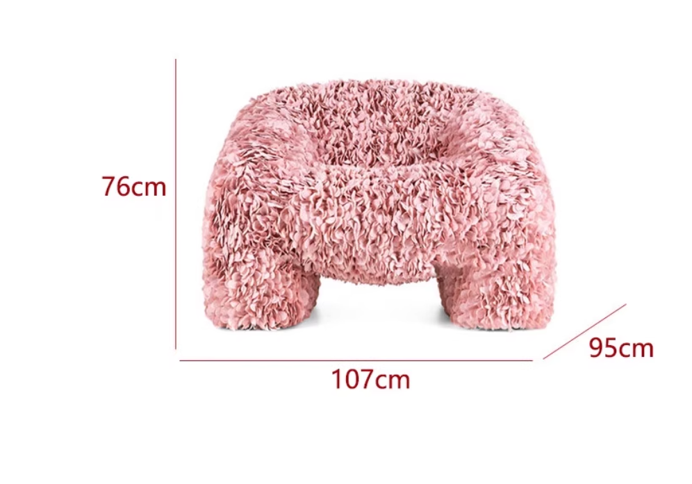 Moooi Lazy Style Living Room Irregular Petal Single Sofa Chair, Artistic & Viral Handmade Designer Armchair