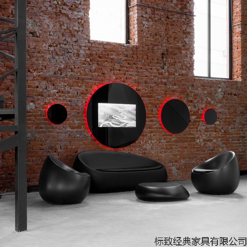 Cobblestone Sofa Fiberglass Seat, Shopping Mall Lounge Chair, Hotel & Sales Office Stool, Outdoor Creative Seat
