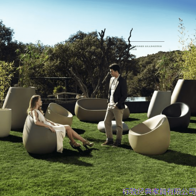 Cobblestone Sofa Fiberglass Seat, Shopping Mall Lounge Chair, Hotel & Sales Office Stool, Outdoor Creative Seat