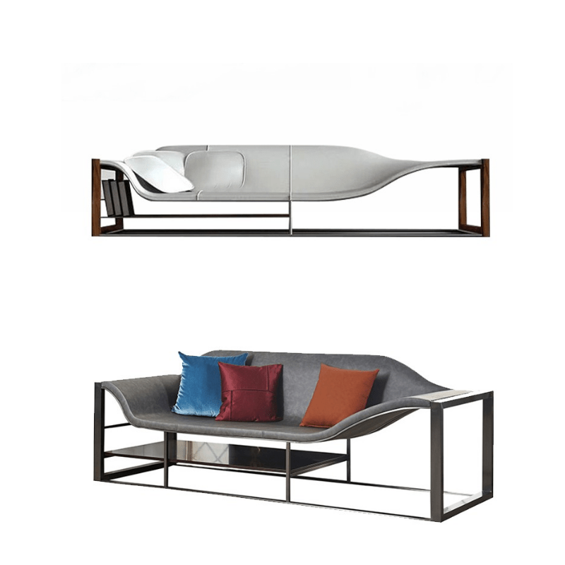 Italian Design Massaud Lounge Chair – Terminal 1 Style | Showroom/Hotel Leisure Sofa Bookshelf Chair