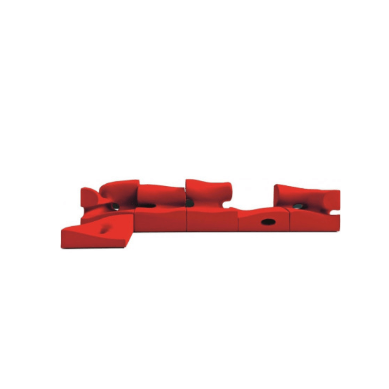 Milan New-Style Designer's Creative Hill Sofa, Hollowed-Out Keel-Shaped Spliced Sofa, Lobby Negotiation Sofa