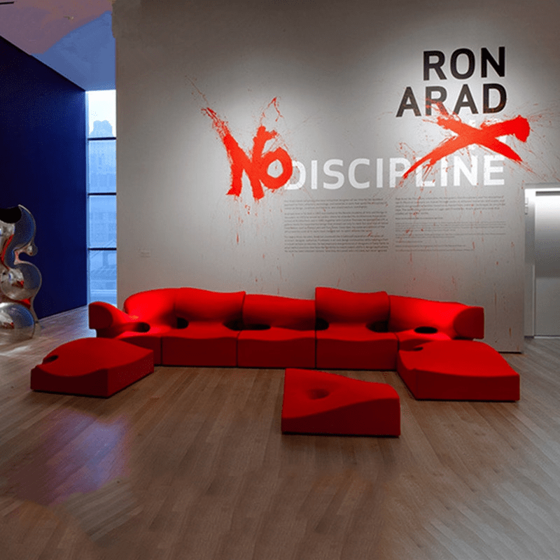 Milan New-Style Designer's Creative Hill Sofa, Hollowed-Out Keel-Shaped Spliced Sofa, Lobby Negotiation Sofa