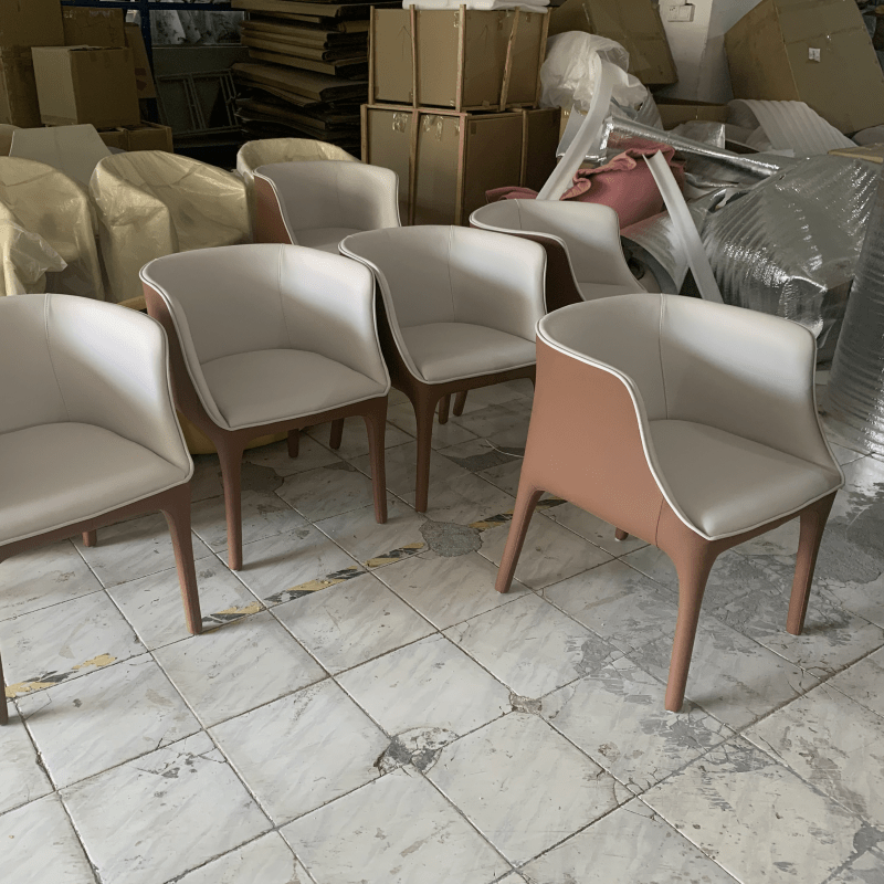 Italian light luxury table & chair set! High-end commercial quality, perfect for sales office, hotel & beauty salon.