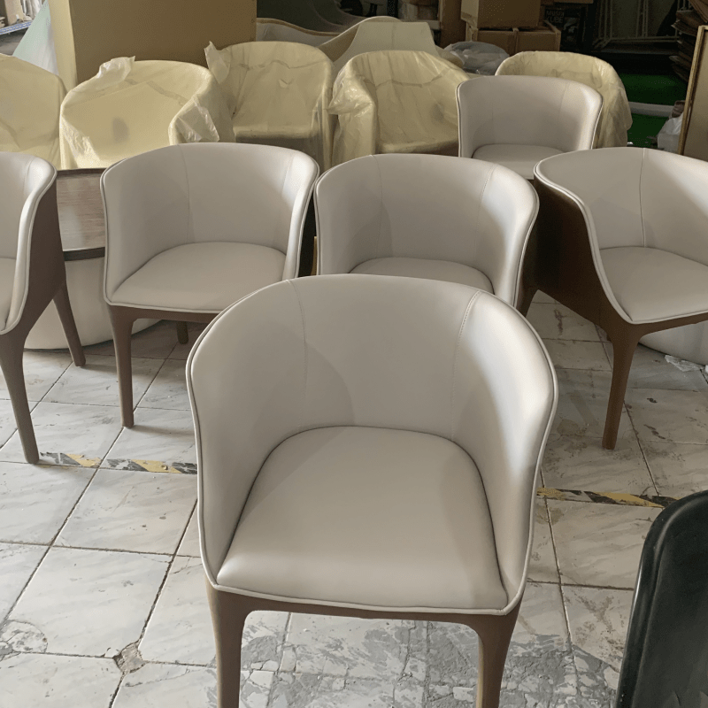 Italian light luxury table & chair set! High-end commercial quality, perfect for sales office, hotel & beauty salon.