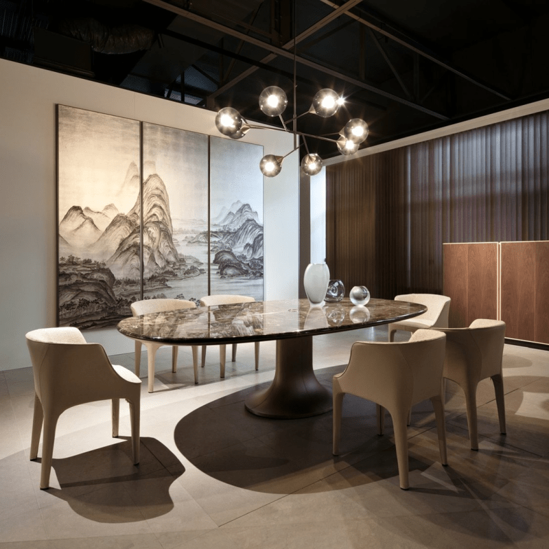 Italian light luxury table & chair set! High-end commercial quality, perfect for sales office, hotel & beauty salon.