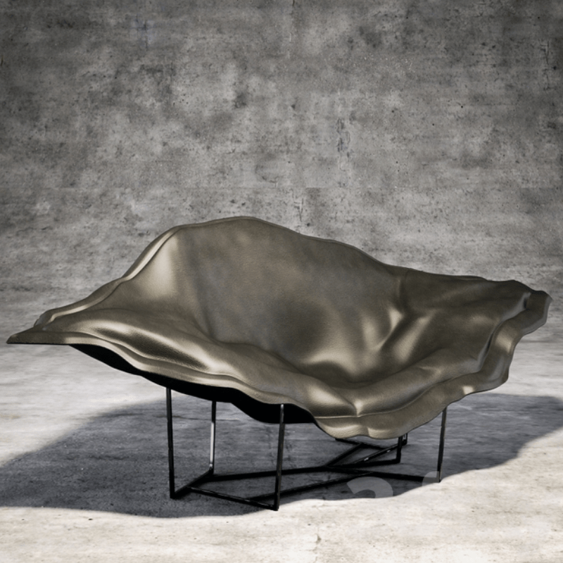 Designer Irregular Cloud Sofa & Lotus Chaise Lounge – Creative Fiberglass Leisure Chair for Showroom