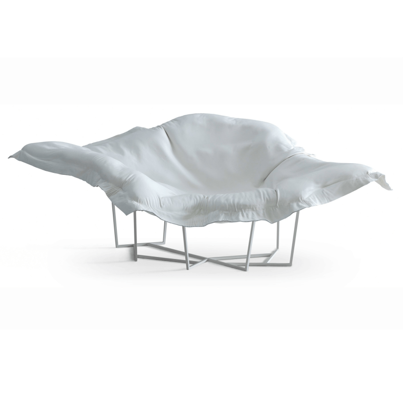 Designer Irregular Cloud Sofa & Lotus Chaise Lounge – Creative Fiberglass Leisure Chair for Showroom