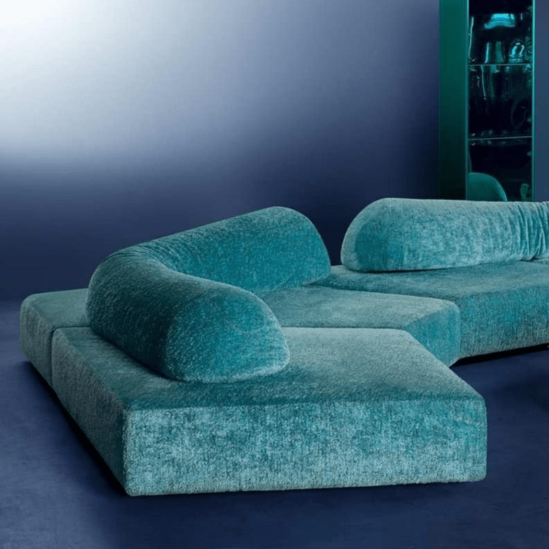Italian Minimalist Rock Sofa – High-End Modular Fabric Sofa for Villa & Large Flat
