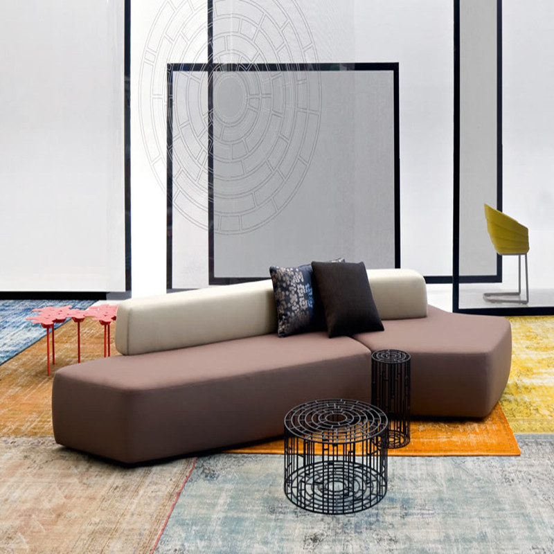 Italian Designer Cream-Style Fabric Sofa – Retro Sofa for Small Apartment/Villa/Large Flat
