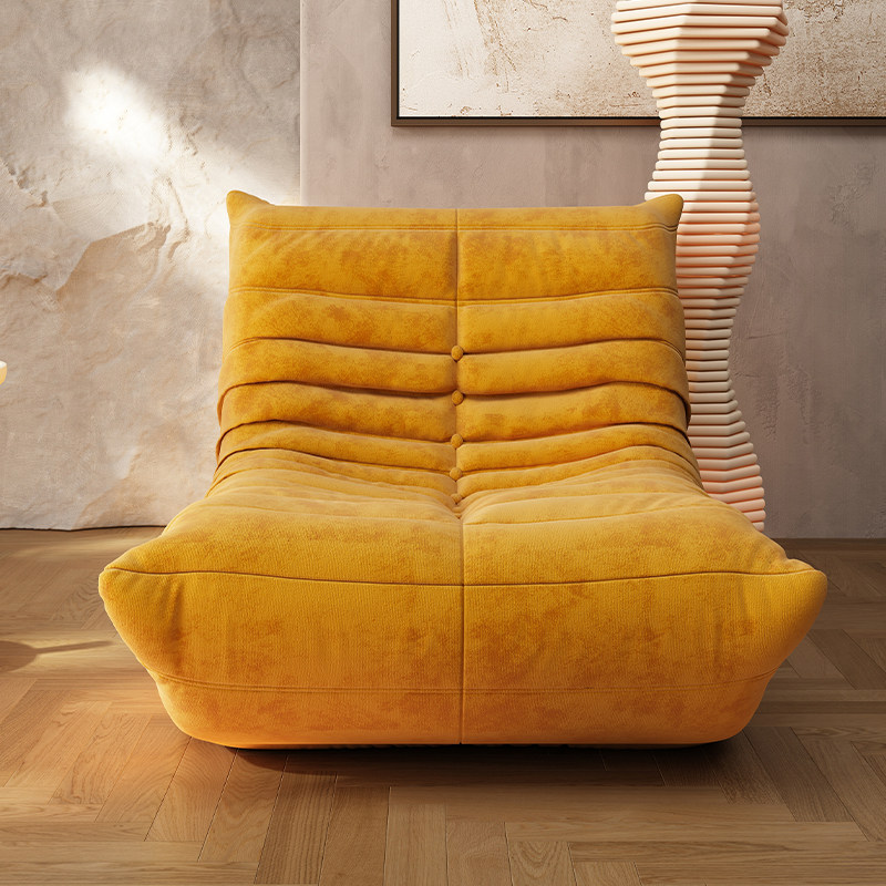 Vacuum-Compressed Caterpillar Sofa: Full Sponge Lazy Single Chair, Reclining & Sleep-Friendly