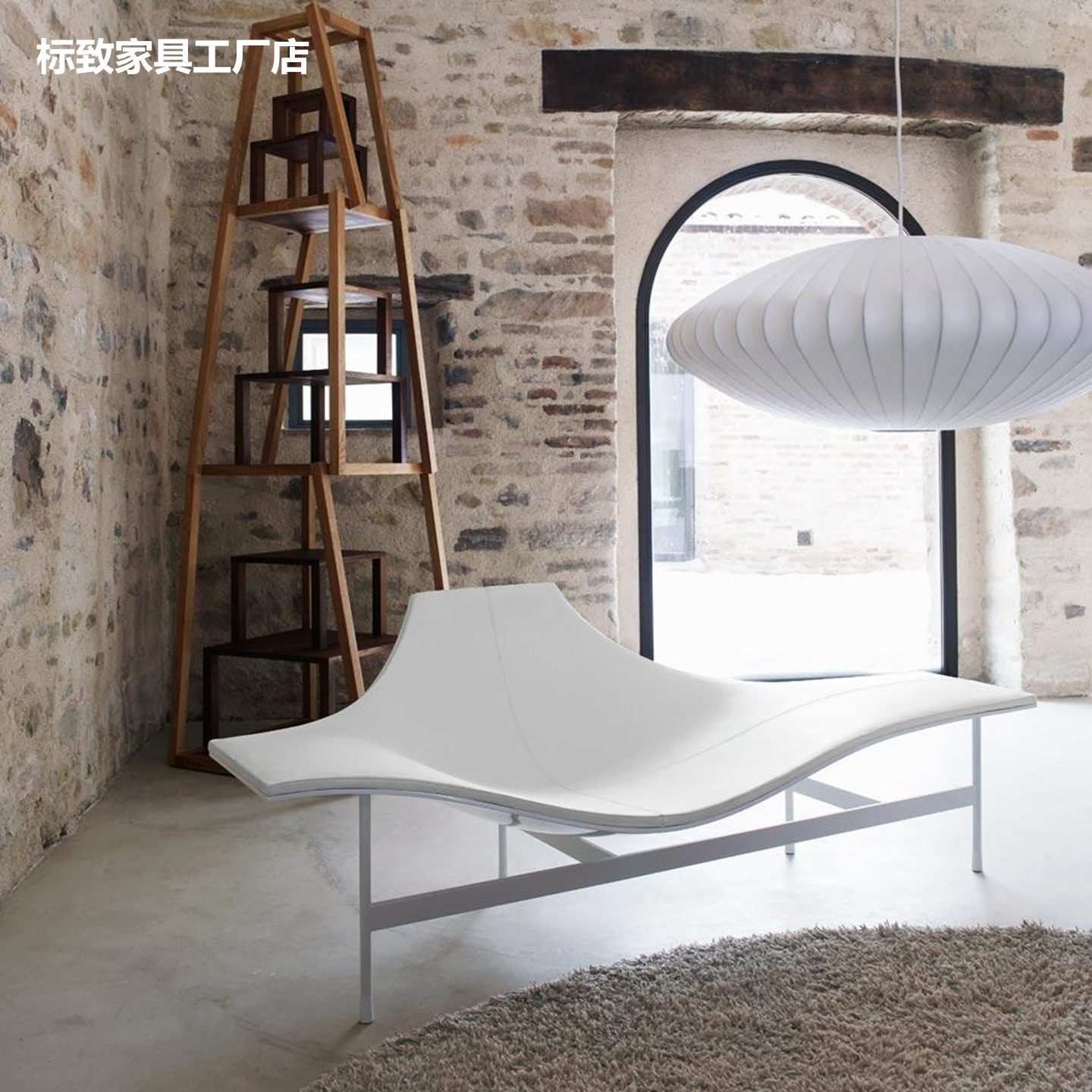 Designer luxury Massade reclining chair No. 1 Terminal building chair Simple chair with glass fiber frame Bookshelf chair Sofa chair