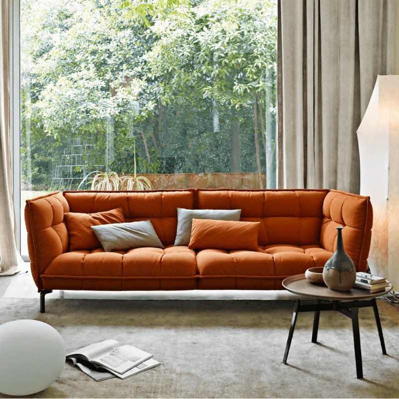 Designer Husk Sofa - Minimalist Modern Muscular Bread-shaped Rice Husk Leisure Sofa for Hotel Showrooms