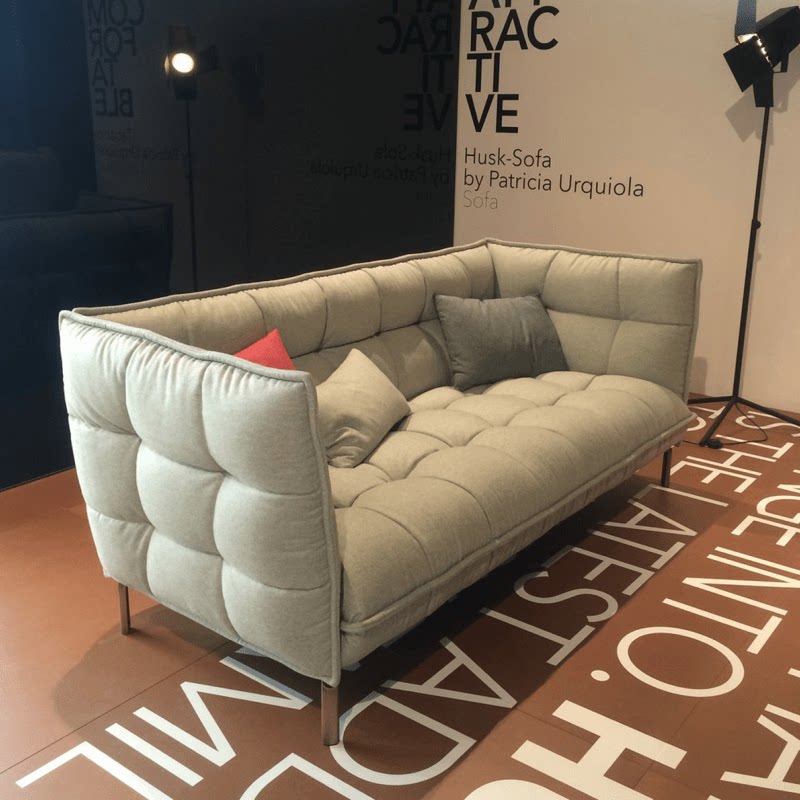 Designer Husk Sofa - Minimalist Modern Muscular Bread-shaped Rice Husk Leisure Sofa for Hotel Showrooms