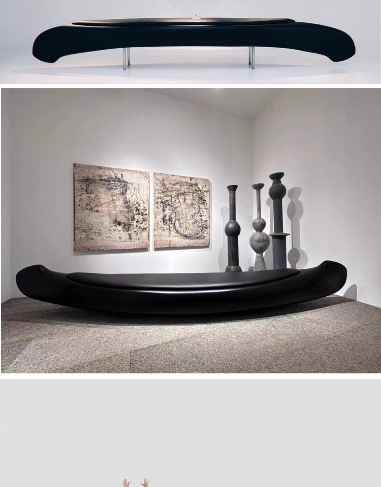 Designer Modern Fiberglass Art Sailboat Chair - Boat-shaped Bench for Marketing Centers & Outdoor Art Seating