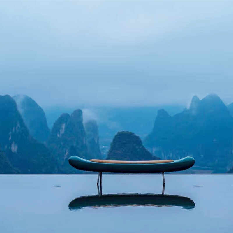 Designer Modern Fiberglass Art Sailboat Chair - Boat-shaped Bench for Marketing Centers & Outdoor Art Seating