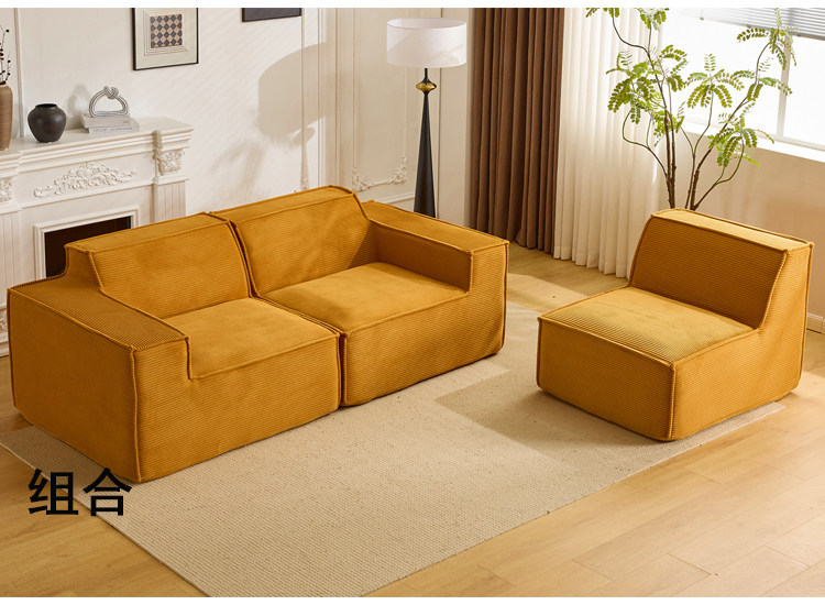 Compressed Retro Foldable Sofa Bed | Dual-purpose Fabric Sofa, Mid-Century Style for Living Room, Export Quality