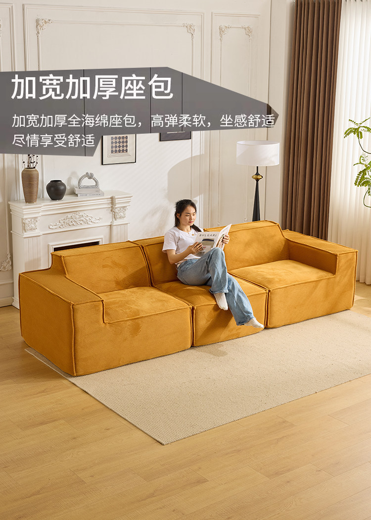 Compressed Retro Foldable Sofa Bed | Dual-purpose Fabric Sofa, Mid-Century Style for Living Room, Export Quality