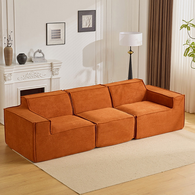 Compressed Retro Foldable Sofa Bed | Dual-purpose Fabric Sofa, Mid-Century Style for Living Room, Export Quality