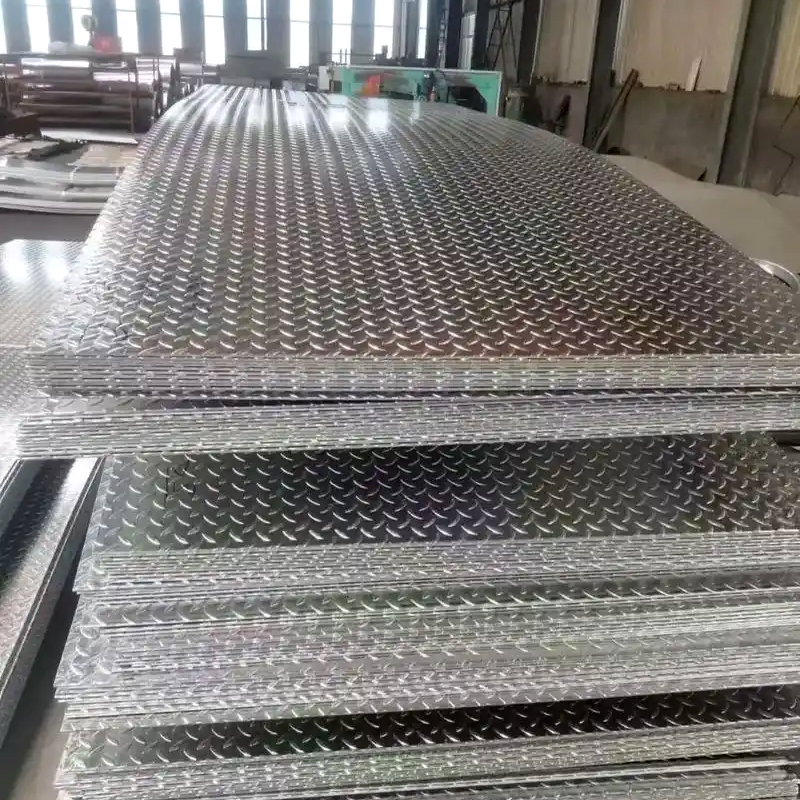 Galvanized checkered plate