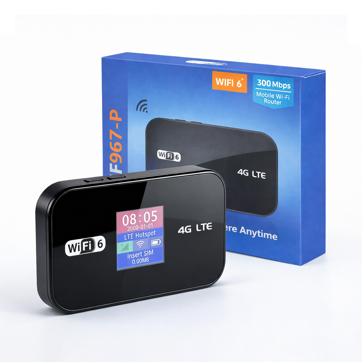 DNXT便携式路由器WiFi6 300Mbps 4g路由器带电池WPS便携式Wifi 4g 3000mAh最小口袋Wifi旅行用
