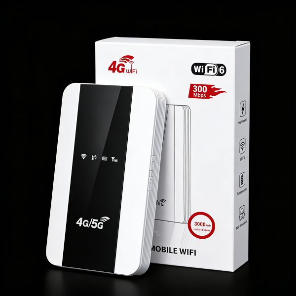 DNXT便携式4g Wifi路由器移动Wifi便携式Wi-fi热点路由器户外3000mAh WPS USB Type-C WiFi6适用于户外使用