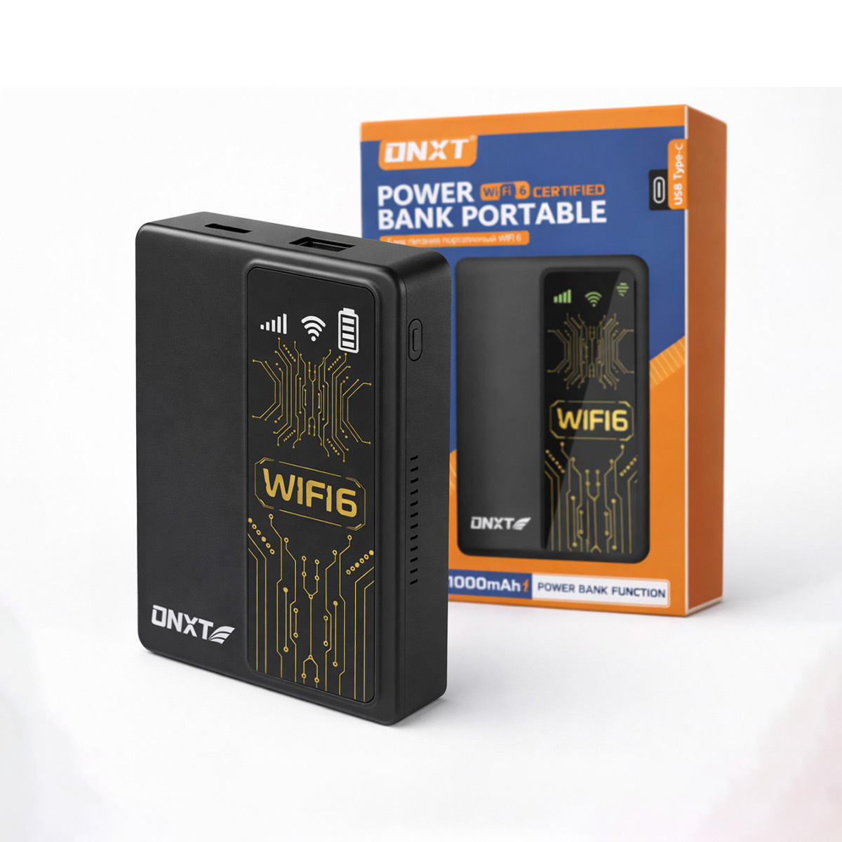 Roteador Portátil DNXT 4G LTE Roteador LTE 4G com SIM Roteador de Bolso 4G WiFi de Bolso MTN 10000mAh USB Type-C WiFi6 para Uso ao Ar Livre