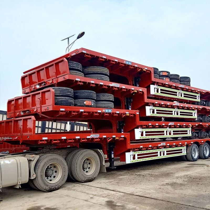 Used Heavy Truck 3 4 5 Axles Container Flatbed Trailer