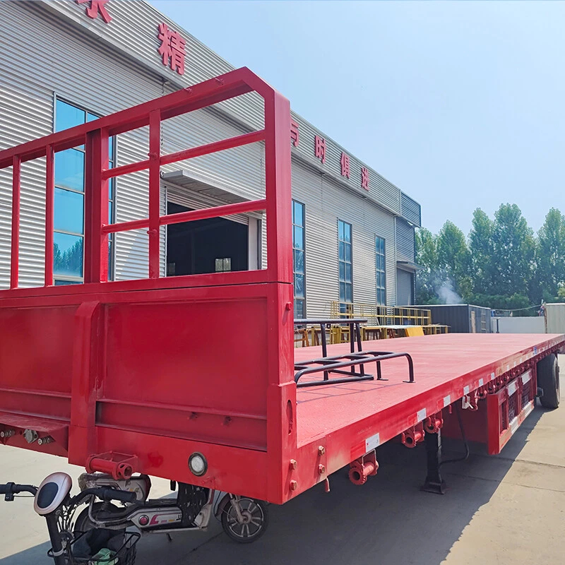 Used Heavy Truck 3 4 5 Axles Container Flatbed Trailer