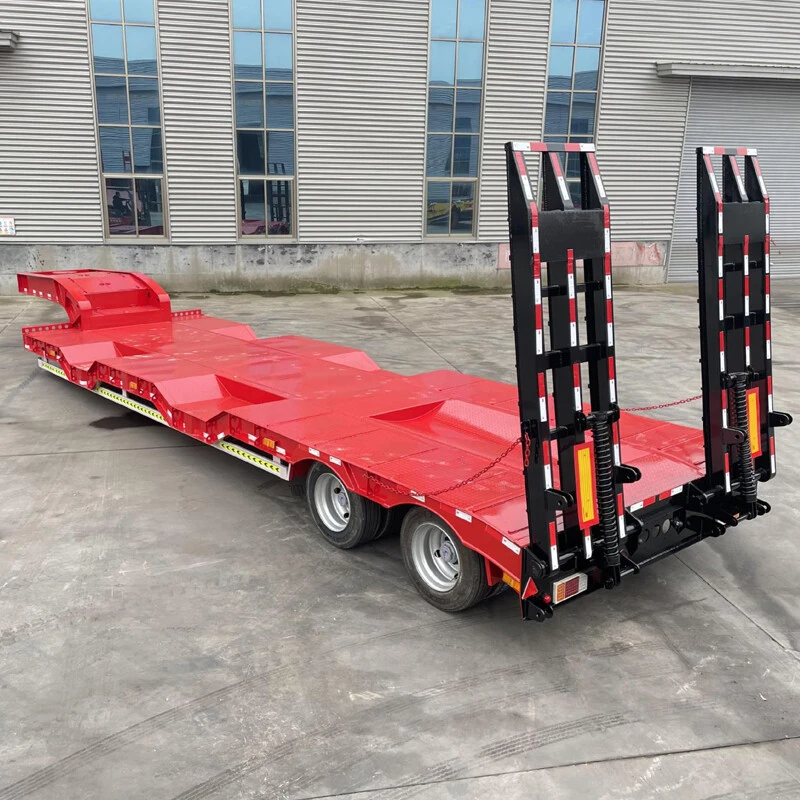 Used 2 Axle 50 ton Low bed semi trailer