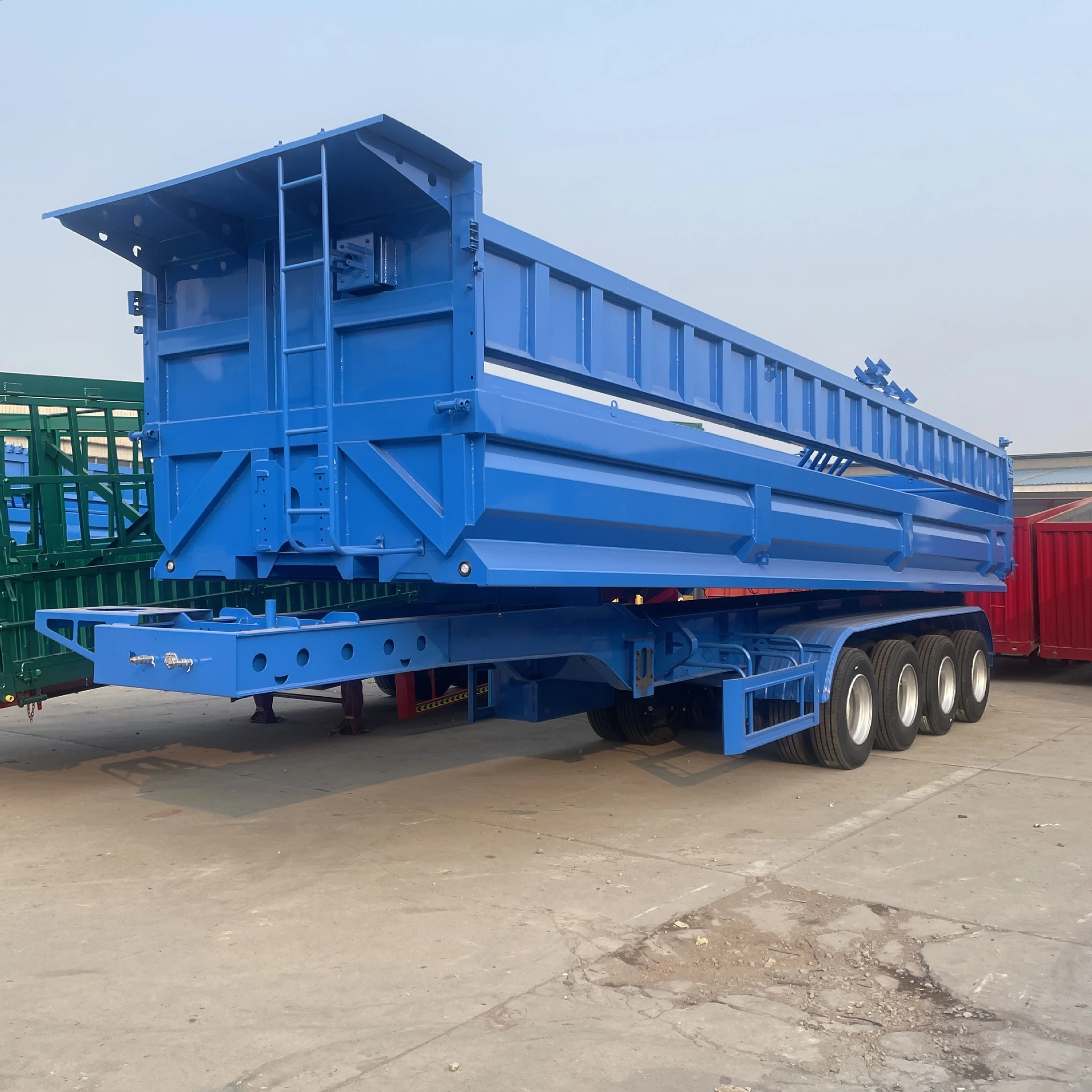 Used 3 Axles 80 Tons U Shape Tipper Trailer Semi Trailer