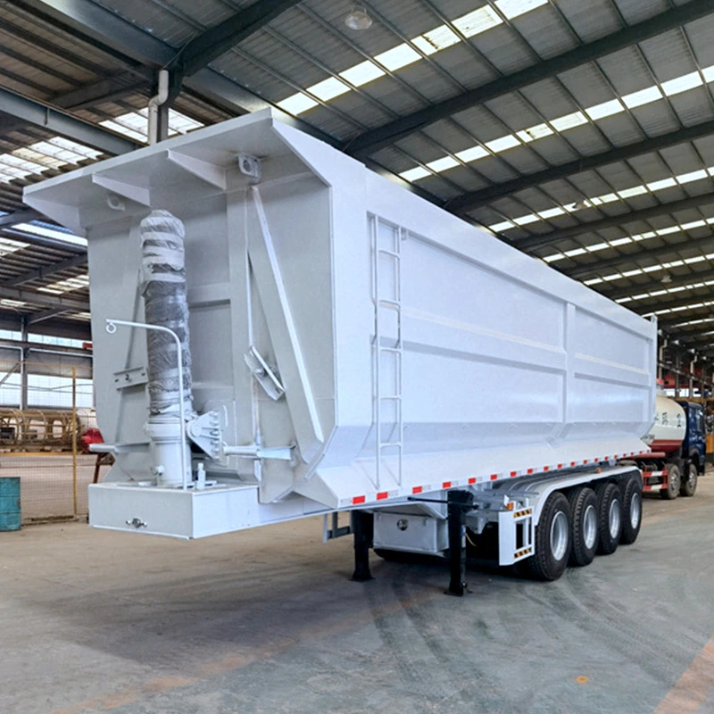 Used 3 Axles 80 Tons U Shape Tipper Trailer Semi Trailer