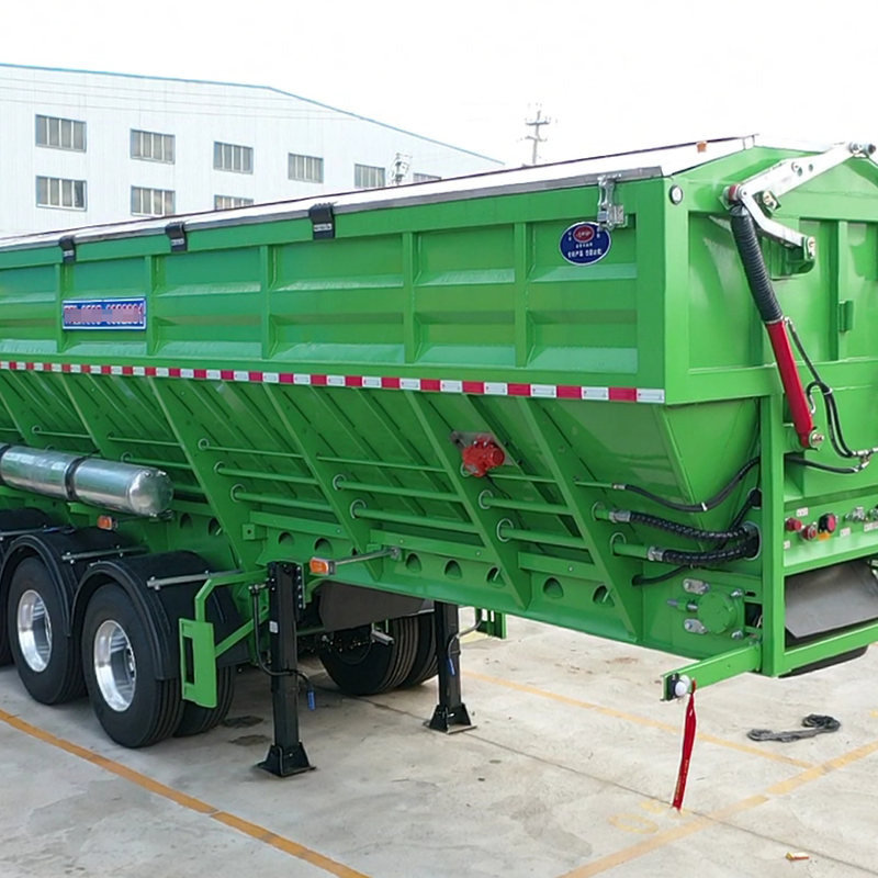 Used intelligent conveyor belt powder material transportation semi-trailer