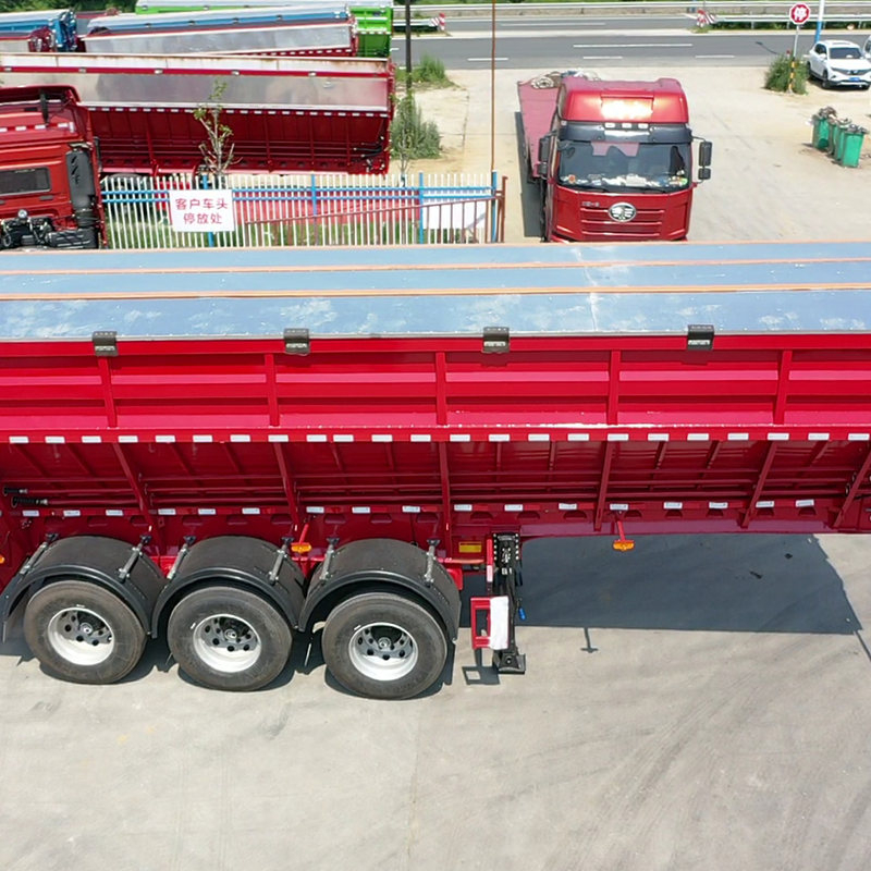 Used intelligent conveyor belt powder material transportation semi-trailer