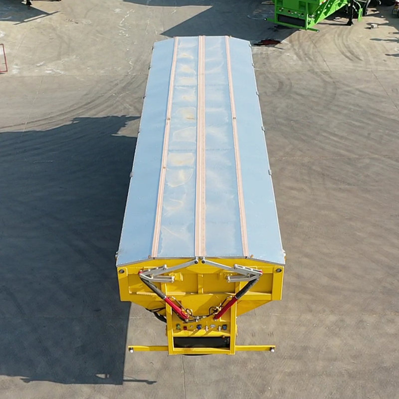 Used intelligent conveyor belt powder material transportation semi-trailer