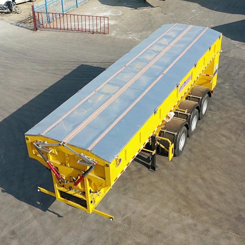 Used intelligent conveyor belt powder material transportation semi-trailer