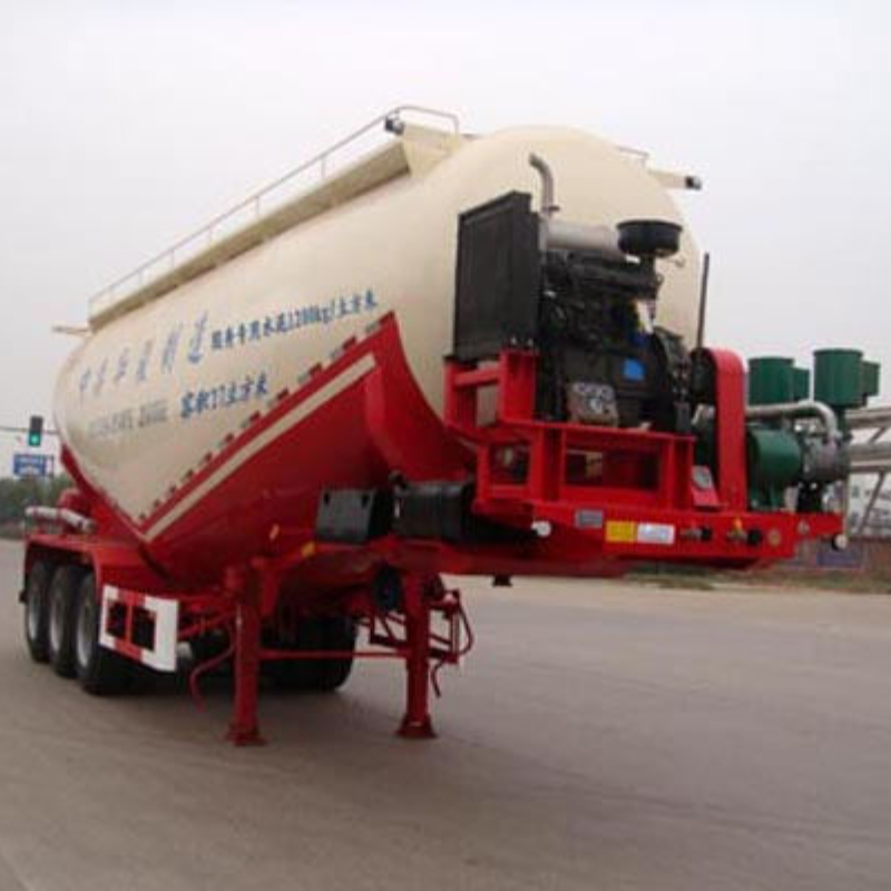 Used CIMC Huajun 27 Square Series Powder Material Transport Semi trailer