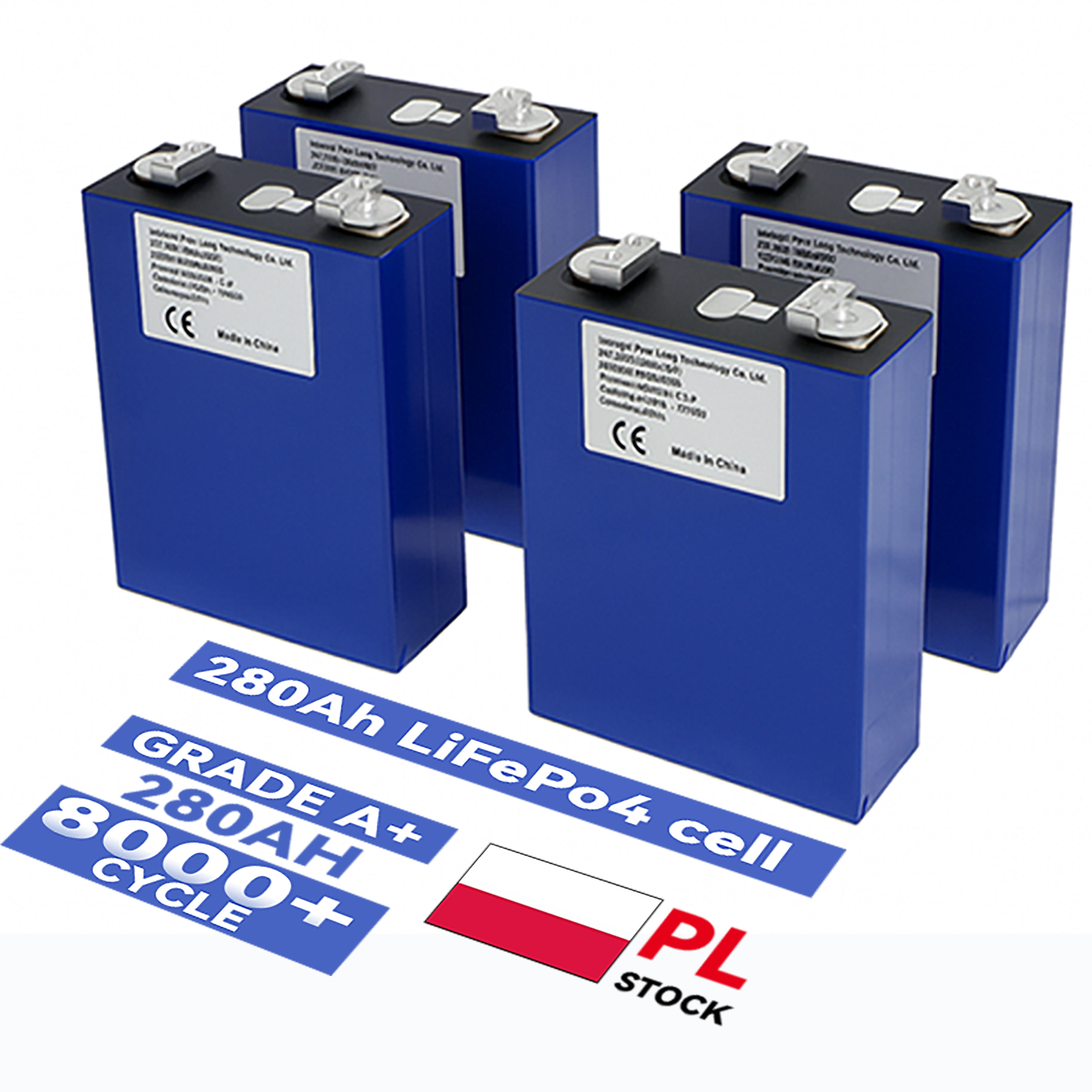 3.2V 314Ah 280Ah Lithium Iron Phosphate Battery Cell A-Grade High Capacity Lithium Battery, Suitable for ESS Solar Systems