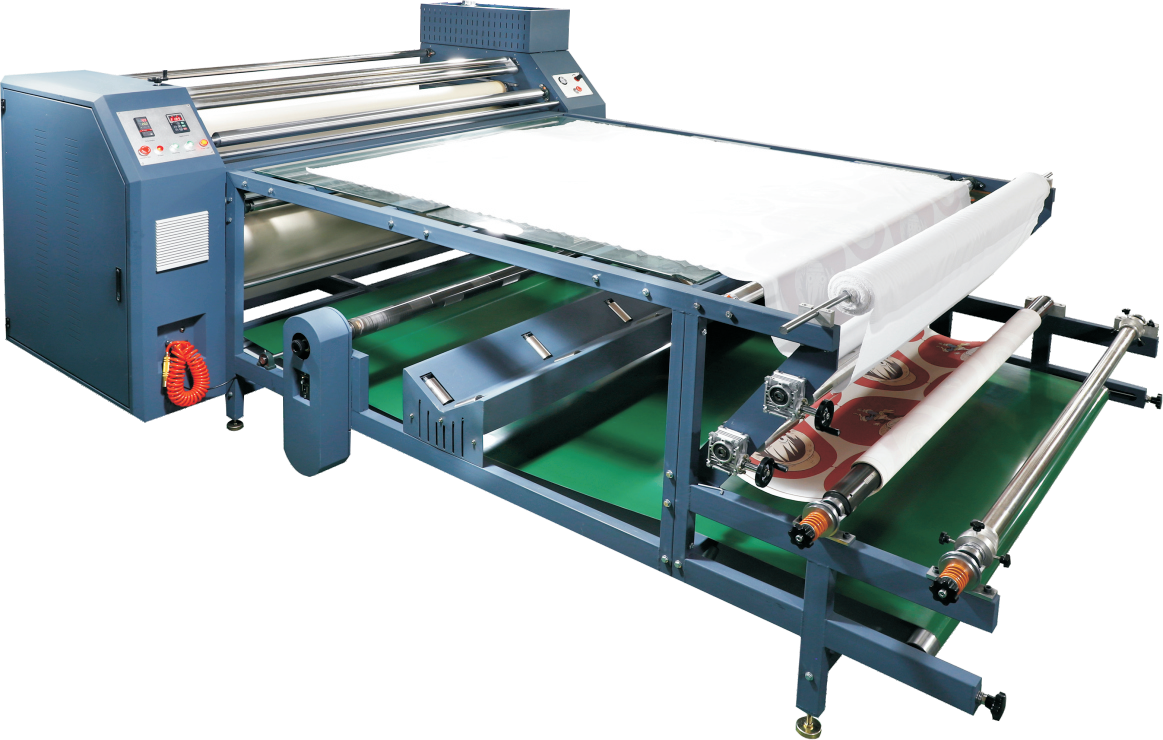 Multi-function roll heat tr ansfer machine with full oil tank