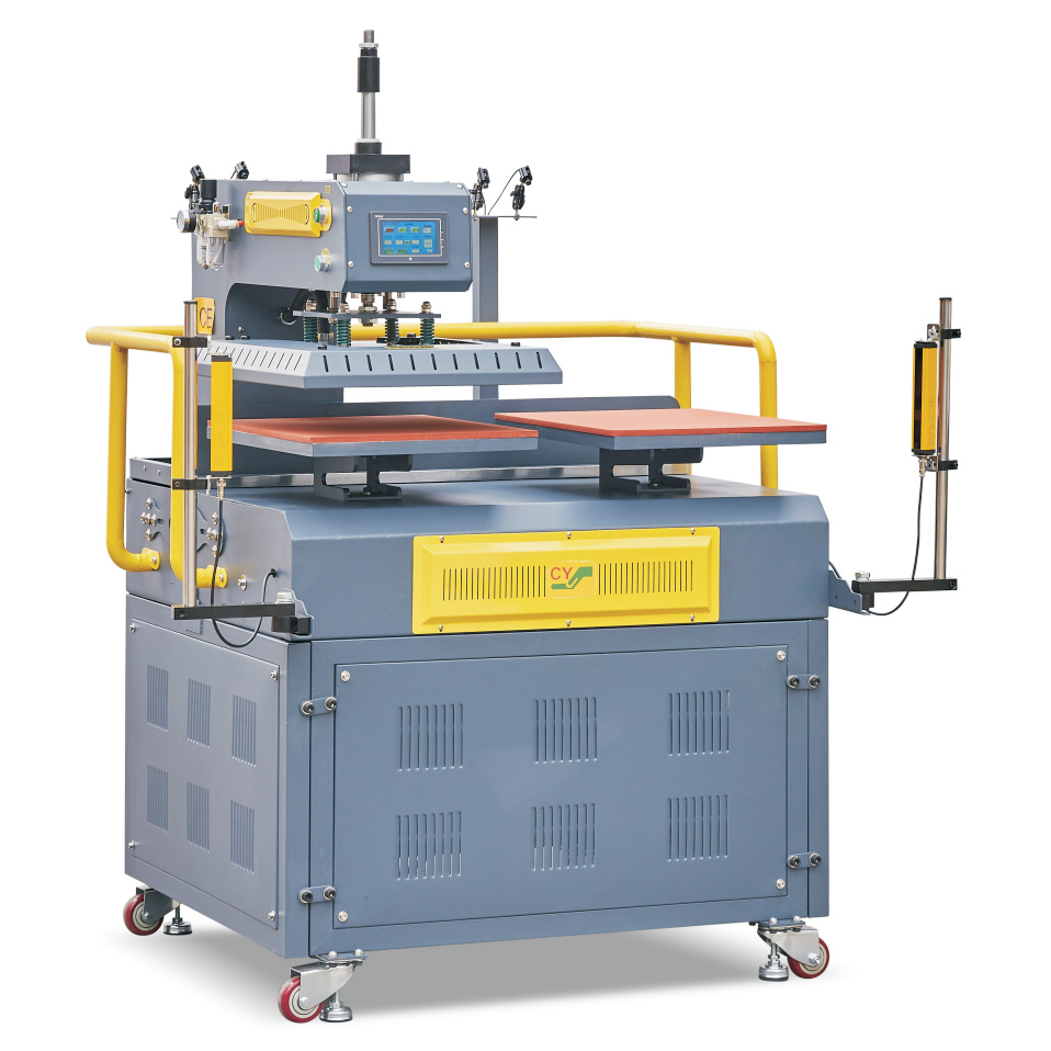 Upward sliding fully automatic dual station hot stamping machine