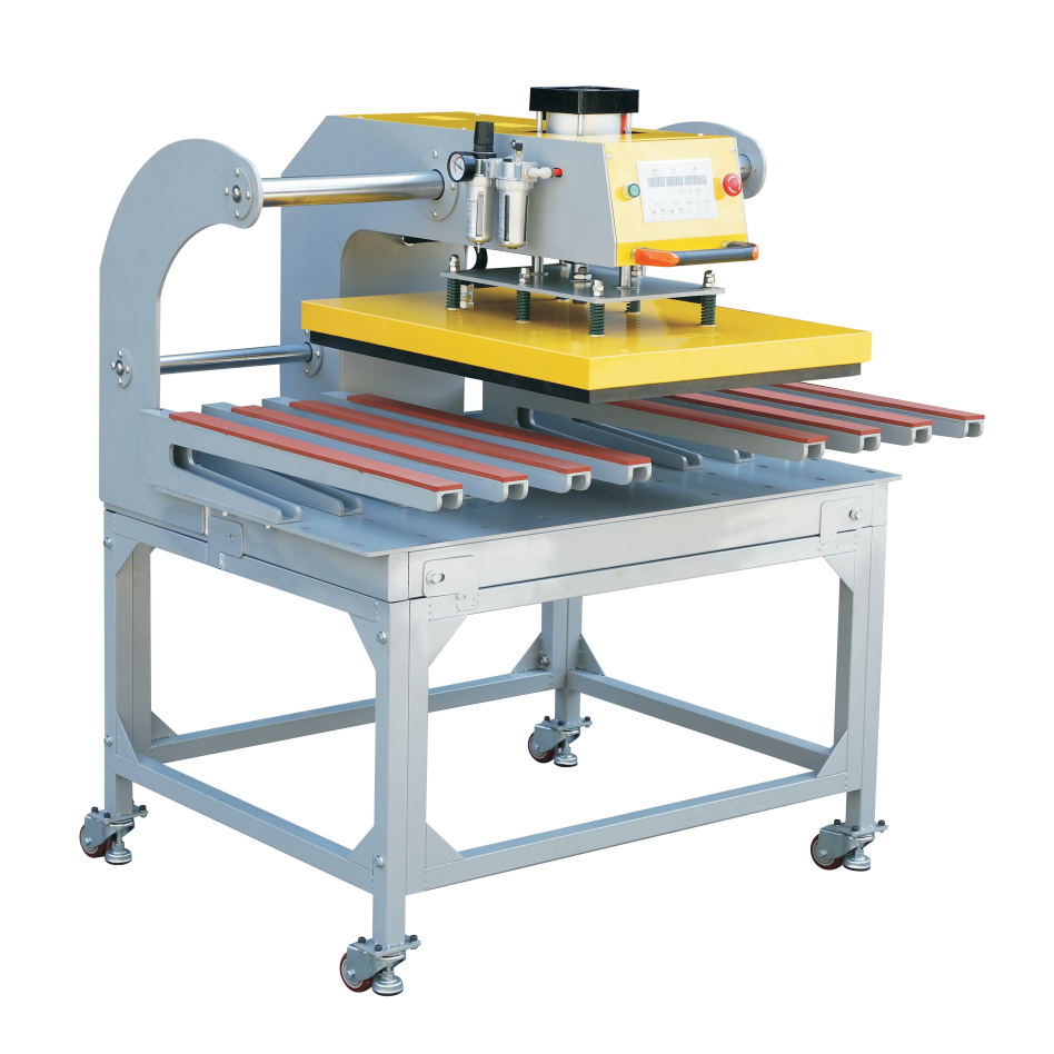 Up-sliding pneumatic eight-bar seamless sidebone ironing machine